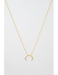HONEYCAT Collar pequeño con cuerno de media luna en oro, oro rosa o plata   Joyería minimalista y delicada