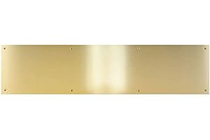 Don-Jo GDI Hardware - Metal Aluminum Kick Plate - 3/64-inch Thick - Choose The Height and Width for Your Door (Brass Tone, 6'' X 32'')