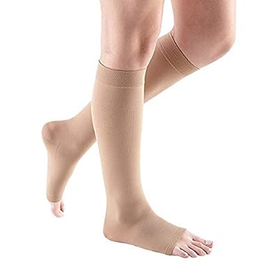 mediven Comfort for Women, 15-20 mmHg Compression Stockings, Knee high, Open Toe
