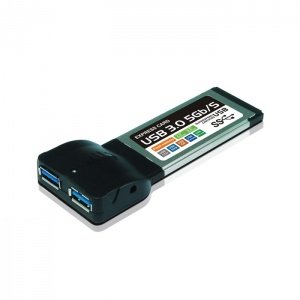 Plugable 2 Port SuperSpeed USB 3.0 ExpressCard/34 Adapter for Laptops (NEC/Renesas Chipset)