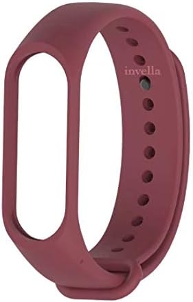 invella Soft Silicon Strap for Mi Band 3 & Mi Band 4 (Dark Red)