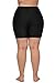 ALove Women Boyleg Swim Bottom Shorts Plus Size High Waist Swimsuit Bottom Black 3X