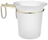 Taymor Acrylic Bathtub Ice Bucket with Polished Brass Bracket