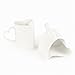 Granvela Coffee Mugs Pure Bone China Heart Shape Designed artworks Set of 2 cups Novelty Gift for Couple