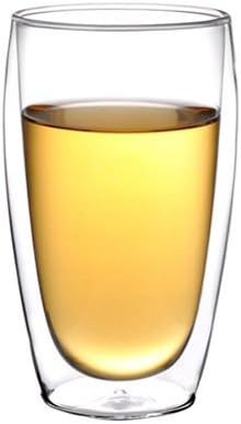 Casa Bellante (Set of 4) Double-wall Glass Insulated Tumbler - Borosilicate Glass 14oz.