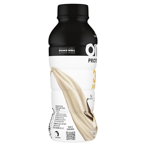 OIKOS PROTEIN SHAKE, VANILLA, 30G HIGH PROTEIN DRINKS, SHELF STABLE, READY TO DRINK, 5G PREBIOTIC FIBER, 12 FL OZ BOTTLE