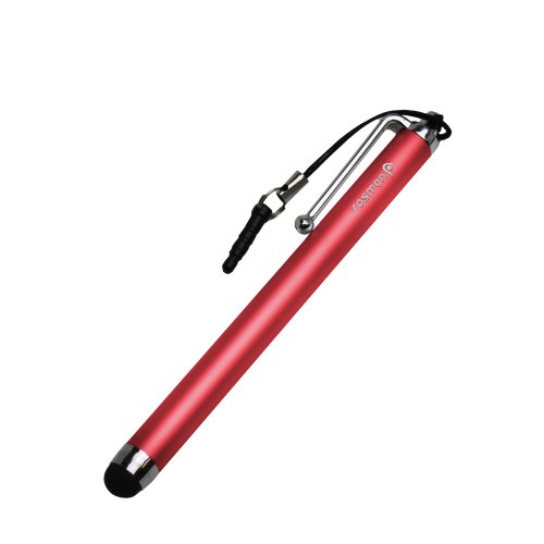 Fosmon Trio Capacitive Tip Stylus Pack for Kindle Fire, Apple iPhone, iPod Touch, iPad, HTC, Samsung & Motorola Android Phones (Black, Silver, Red)