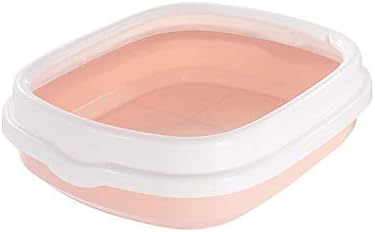 szdc88 Cat Litter Tray, Cat Litter Box with Scoop, Top Entry Automatic Self Cleaning, Cat Excrement Training PP Sand Toilet Bedpan(Pink)