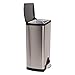 simplehuman 38 Liter / 10 Gallon Rectangular Kitchen Step Trash Can, Brushed Stainless Steel with Plastic Lid