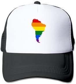 Pengle Hats Rainbow South America Flag Map Trucker Hats Character Designs Hip Hop Baseball Caps
