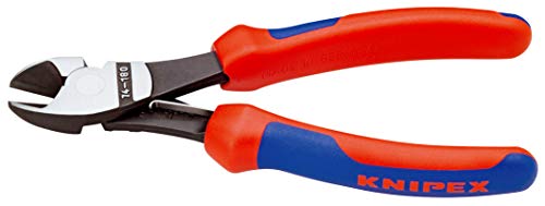 Knipex Kraft-Seitenschneider schwarz atramentiert, mit Mehrkomponenten-Hüllen 180 mm 74 12 180 – Bild 5
