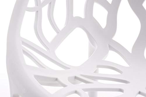 CLP Gartenstuhl Hope Kunststoff I Stapelstuhl wetterfest und UV-beständig I Outdoorstuhl pflegeleicht I Sessel für draußen, Farbe:weiß – Bild 7