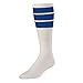 TCK Retro 3 Stripe Tube Socks (Royal, Large)