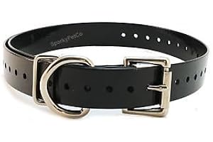 SPARKY PET CO Replacement Strap for Garmin Collars - 3/4" Wide Ultra-Durable Dog E-Collar Replacement for Training, Bark, Shock, Electric, and GPS Collars - 28" Adjustable LengthGarmin (BLK)