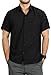 LA LEELA Men's Swim Camp Hawaiian Shirt Button Down Up Beach Wear XXL Black_W878