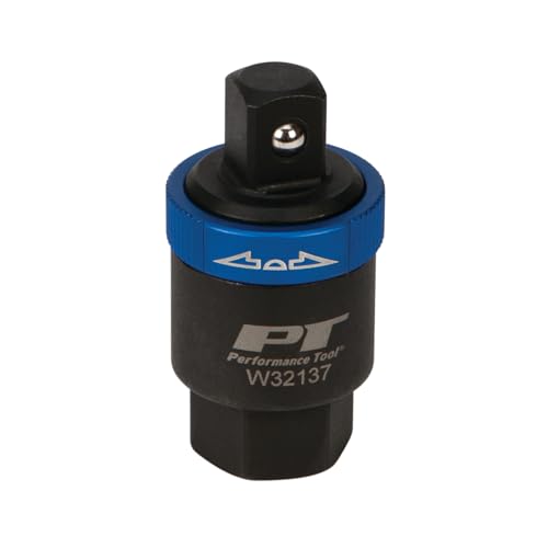 Performance Tool W32137 1/2 Ratchet Adapter - Converts Crowbar or Sliding T Handle to Ratchet - Reversible Ratchet Mechanism with Anodized Switch Collar