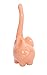 Beth Marie Luxury Boutique Baby Elephant Ring Holder, Coral Ceramic Engagement and Wedding Ring Holder, Measures 2