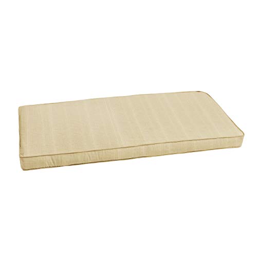 Sorra Home Sunbrella Corded Bench Cushion - Fade & Water Resistant, Outdoor & I…