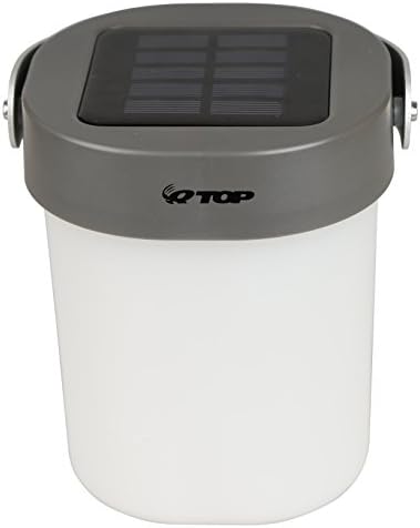 QTOP Solar LED Table Lamp With Aluminum Handle,Camping Lantern,Warm Soft White Light