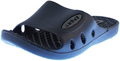 'Zac and Evan\'s Boys Comfort Sports Slides, Black/Grey, Size 1-2'