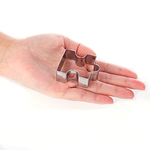 Yunko 4 Pcs Cookie Cutters Stainless Steel Fondant Cutter Set Puzzle Cookie Cutter for developing Children's Intellectual and Practical Skills - Thumbnail 3
