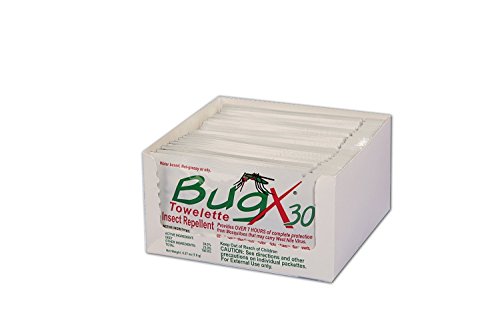 Bug X Insect Repellent Towelette Foil Pack, 25 Per Pack