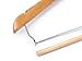 Amber Home Contoured Wooden Hangers Sturdy Wood Suit Coat Clothes Hangers Clothing Hangers with Locking Bar Chrome Hook Pack of 5 (Natural)