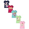 The Children's Place Girls' Short Sleeve Graphic T-Shirt 5 Pack, Hello Summer/Smoothie/Rainbow, XLarge