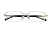 Agstum Titanium Half Rim Glasses Frame Optical Eyeglasses 55-18-145 (Gold, Clear)