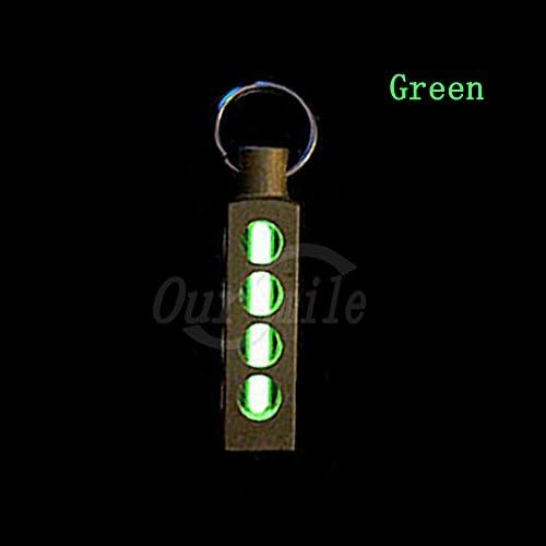 Oursmile 3x22.5mm Self-luminous Tube Glow In The Dark Keychain 1 pc