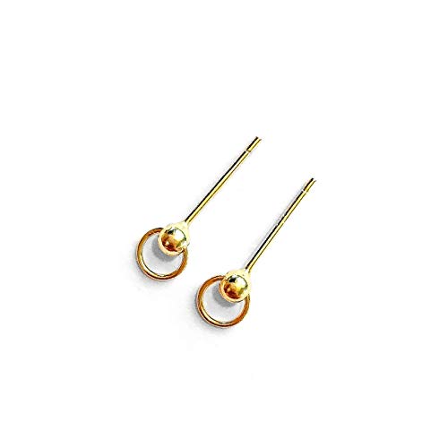 Gold Vermeil Door Knocker Stud Earrings