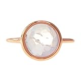 Moonstone 18k Rose Gold Clad Wholesale Gemstone Round Ring