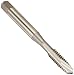 YG-1 K9 Series Vanadium Alloy HSS Spiral Pointed Tap, Uncoated (Bright) Finish, Round Shank with Square End, Plug Chamfer, 6-32 Thread Size, H3 Tolerance