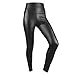 Sexy Faux Leather High Waisted Leggings (M (US 8-10), matt black)