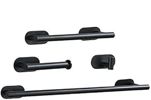 Adhesivo Negro 60cm Toalleros de Baño con 30cm Toallero ...