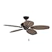 Hampton Bay Palm Beach Ii 48 In. Outdoor Natural Iron Ceiling Fan 191410 by King of Fans