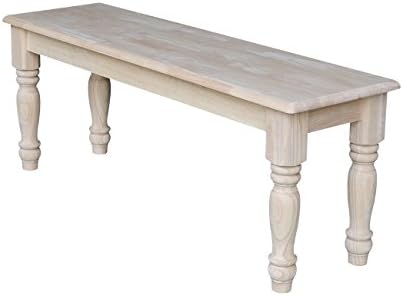 International Concepts Farmhouse Bench Unfinished