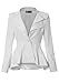 HyBrid & Company Women Double Notch Lapel Sharp Shoulder Pad Office Blazer