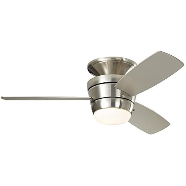 Amazon.com: Harbor Breeze Mazon 44-in Brushed Nickel Flush Mount Indoor Ceiling  Fan with Light Kit and Remote (3-Blade) : Tools u0026 Home Improvement