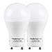 TORCHSTAR 9W Dimmable A19 LED Light Bulb GU24 Base, Energy Star UL-Listed Bulb, 60W Equivalent, 840 Lumens, 3000K Warm White, 310° Omni-Directional General Lighting, Pack of 2