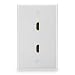 BATIGE 2-Port Dual HDMI Keystone Wall Plate Outlet Mount Socket Face Plate Cover for Home Theater DVD Cable Satellite TV PS3 HDTV
