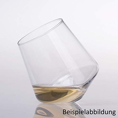 Topkapi Whisky Glas McDalford, mit Kreiseleffekt, für Whisky, Cocktail, Saft, Wasser, Drinks, H ~10,6 cm, V ~420 ml, 2 Stück – Bild 5