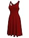 TAM WARE Womens Casual Fit and Flare Floral Sleeveless Dress TWCWD054-D155-DARKRED-US M