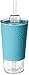 Ello Tidal Glass Tumbler with Straw, 20 oz