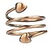 BillyTheTree Jewelry Copper Plated Spiral Magnetic Therapy Ring - Adjustable Size for Men and Women