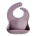 Mushie Silicone Baby Bib | Adjustable Fit Waterproof Bibs (Pale Mauve)