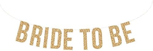 Gold glitter BRIDE TO BE garland banner. Gold Glitter Party Banner Garland . engagement . bar sign . wedding shower . bridal reception . bachelorette .