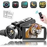 Video Camera Camcorder,Vlogging Camera Recorder for Youtube Full HD 1080P 30FPS 16X Digital Zoom Vlog Camera Support Night Vision Pause Function Time Lapse & Motion Detection