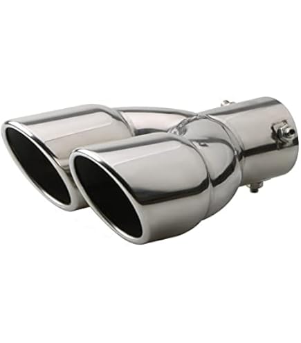 2.5Inch In 4Inch Out Stainless Chrome Car Tail Rear Exhaust Muffler Pipe Tip Cut - Foto 10