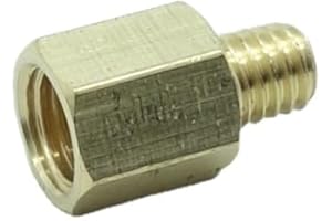 CDQBWKJGFJ 1 Piece M6 x 1 Male Metric to M8 x 1 Female Metric Gauge Sensor Adapter Brass